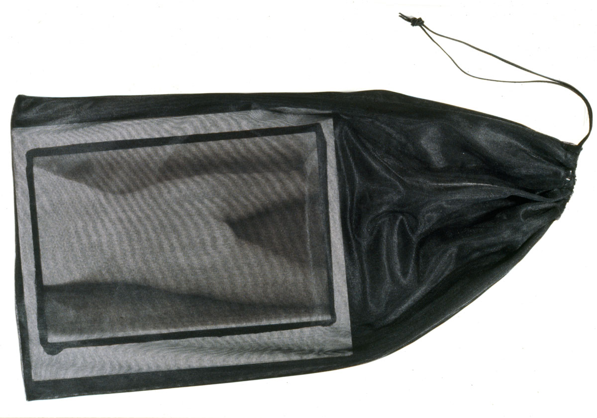 Hydromancer, nylon moire "dunking" bag enclosure for 7 selenium 8x10" fiber prints : Hydromancer : Shauna Church